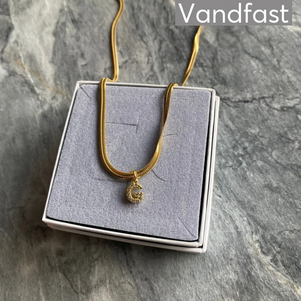 ANNEBRAUNER Snake Letter Halskæde 18K Guldbelagt - A — produktfoto