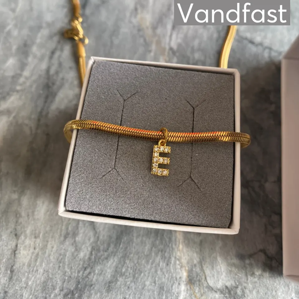 ANNEBRAUNER Snake Letter Halskæde 18K Guldbelagt - A — produktfoto