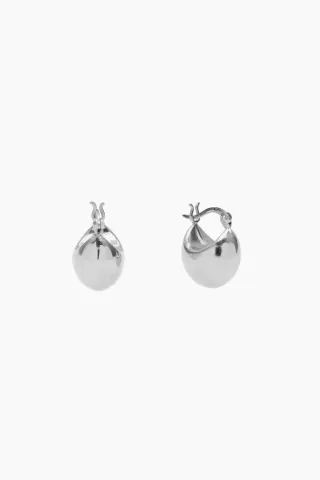 Poppy Petite Hoops - Silver - Pico — produktfoto