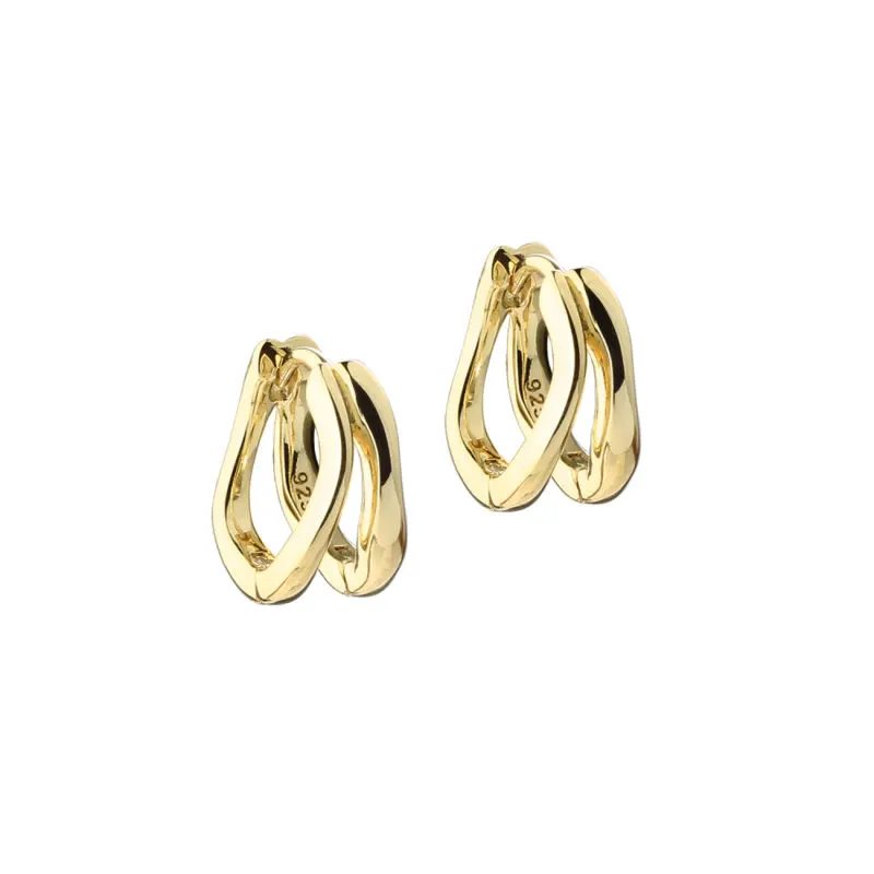 SUNELLA SIMPLE HOOP 12 MM | GOLDEN — produktfoto