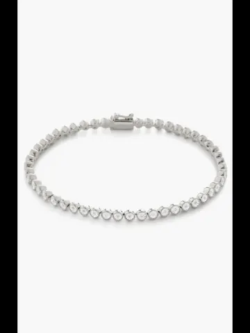 Tennisarmbånd Bezel - eksklusivt design med Moissanite ædelsten — produktfoto