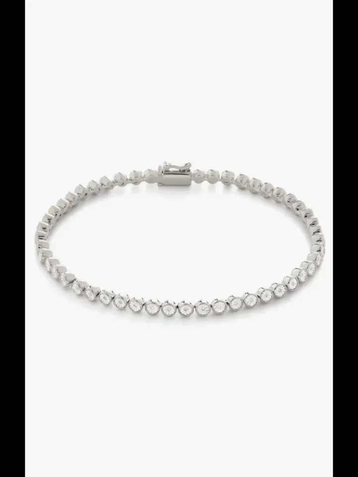 Tennisarmbånd Bezel - eksklusivt design med Moissanite ædelsten — produktfoto