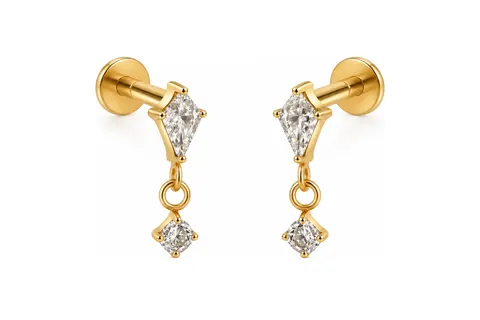 CLAIRE TWO EARRING | BAY — produktfoto