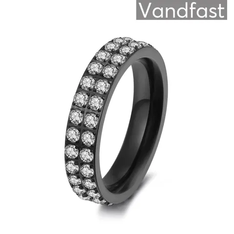 ANNEBRAUNER Alliance Black/White Ring — produktfoto