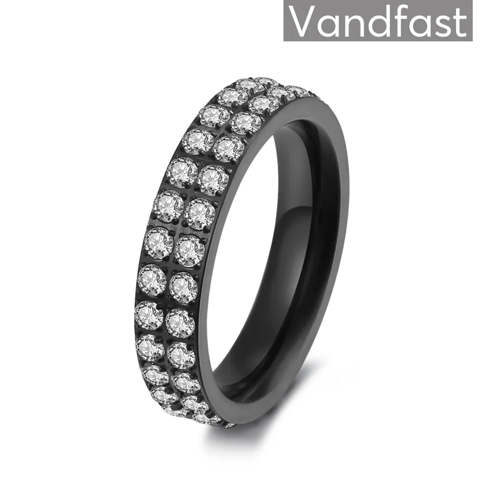 ANNEBRAUNER Alliance Black/White Ring — produktfoto