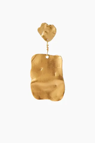 Golden Reflection Earring - Gold - Stine A — produktfoto