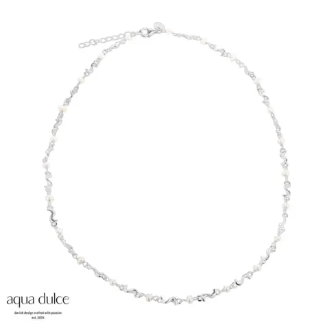 RHUMBA PEARL NECKLACE | SILVER — produktfoto