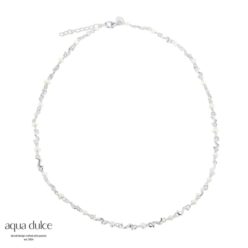 RHUMBA PEARL NECKLACE | SILVER — produktfoto