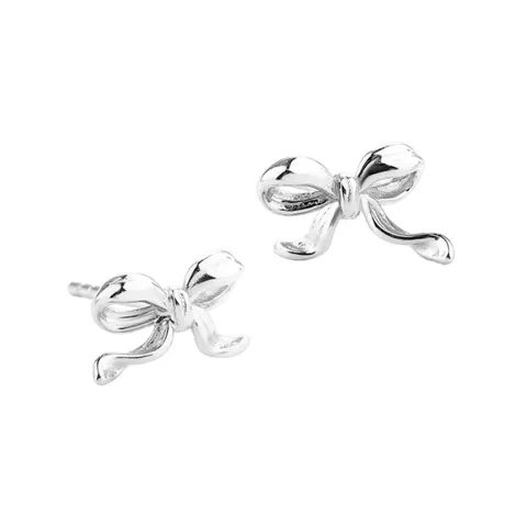 CURVE BOW EARSTUD | SILVER — produktfoto