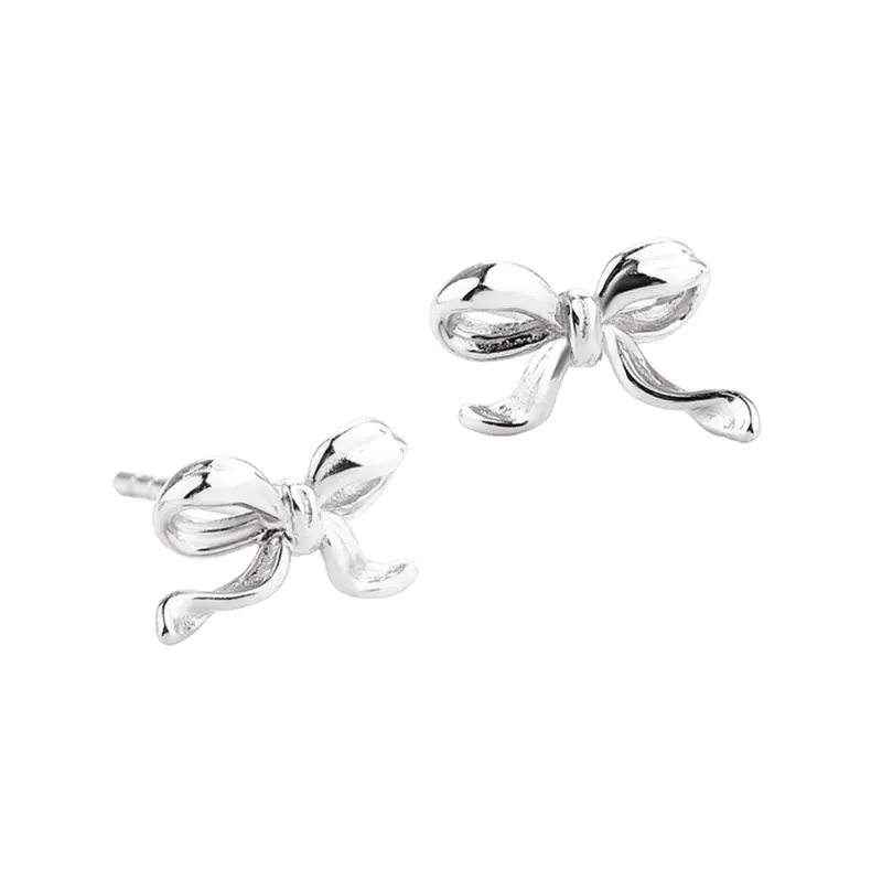 CURVE BOW EARSTUD | SILVER — produktfoto