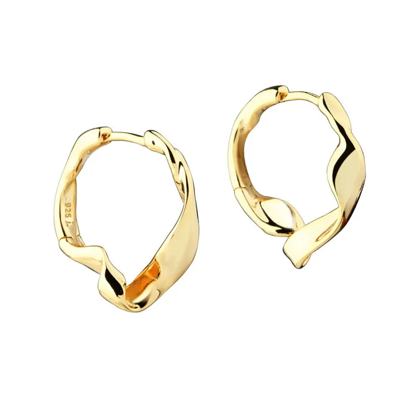 LIORA SIMPLE HOOP 22 MM. | GOLDEN — produktfoto