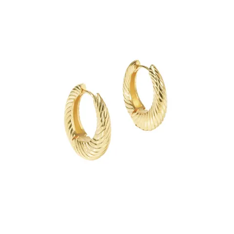 *CHUNKY LINE HOOP SMALL | GOLDEN — produktfoto
