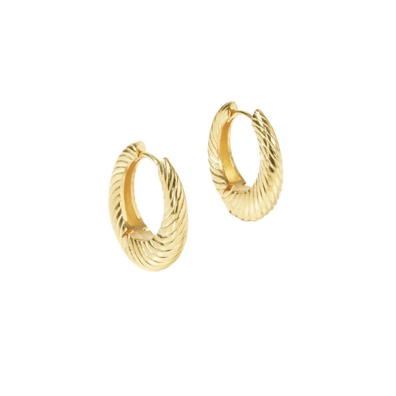 *CHUNKY LINE HOOP SMALL | GOLDEN — produktfoto