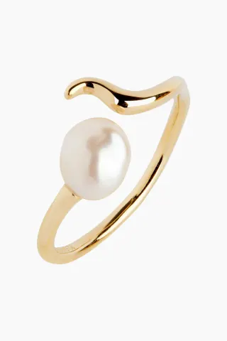 Moonshine Ring - Goldplated Silver - Maria Black — produktfoto