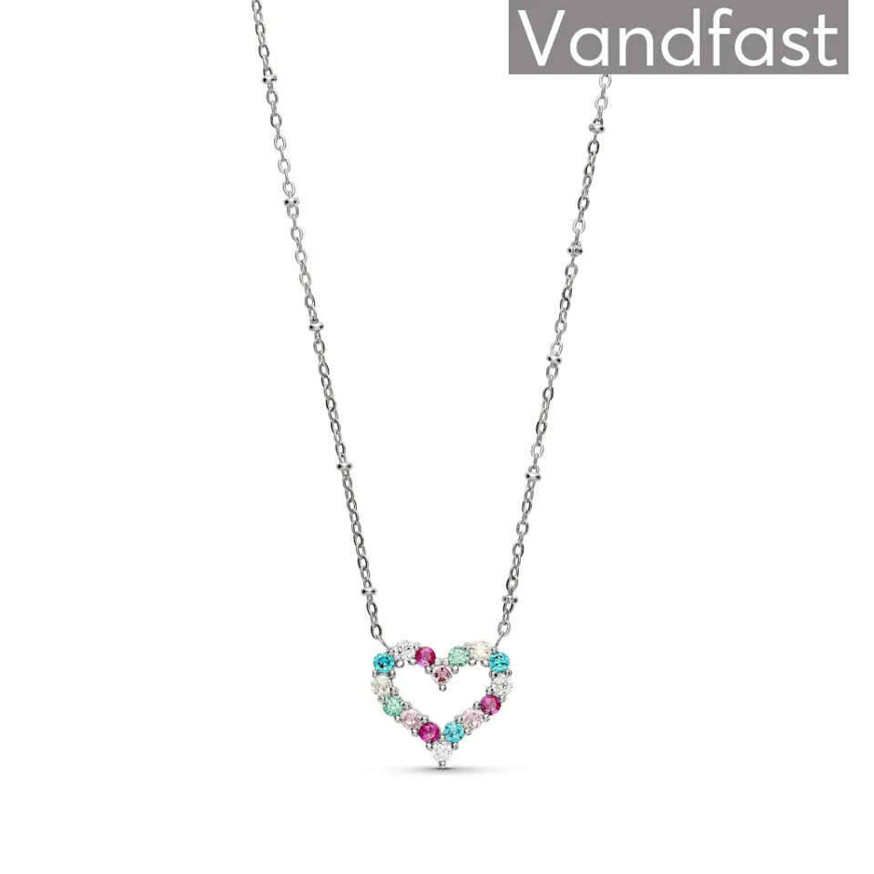 ANNEBRAUNER Big Heart Rose/Pink Halskæde — produktfoto
