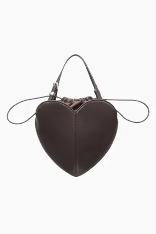Leather Heart Bag - Molé - Rotate — produktfoto