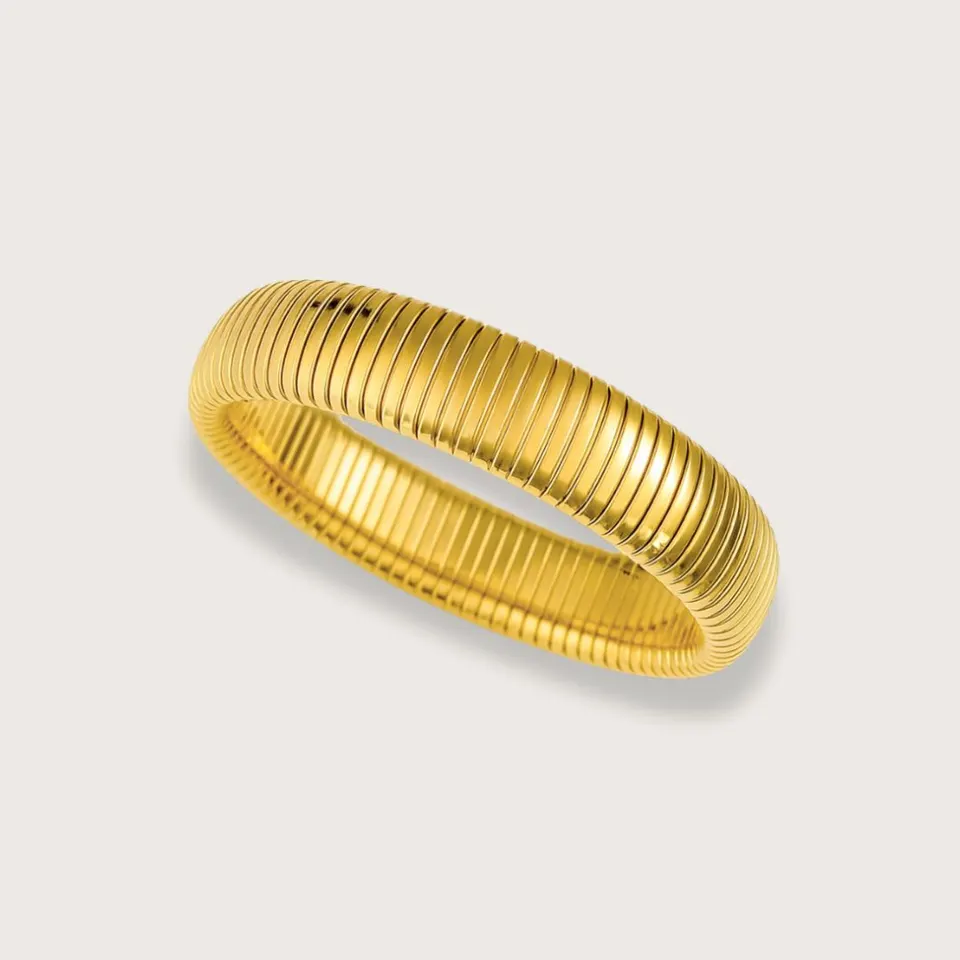 Béa forgyldt chunky bangle - vandfast armring - Chant du Matin — produktfoto