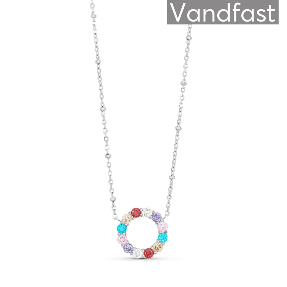 ANNEBRAUNER Big Multicolor Circle Halskæde — produktfoto
