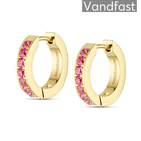 ANNEBRAUNER Creole Line Rose Øreringe 18K Guldbelagt — produktfoto