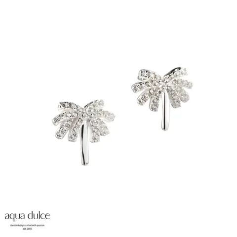 DARLING PALM EARSTUD | SILVER — produktfoto