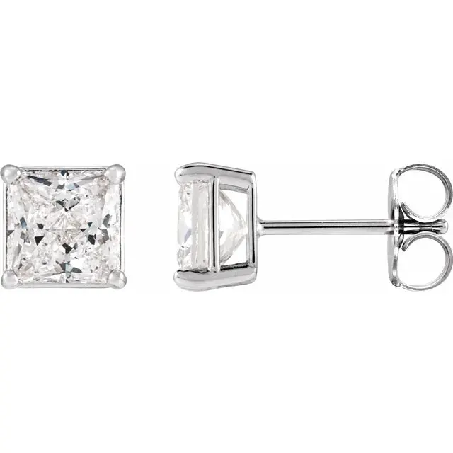Moissanite ørering 14kt guld — produktfoto