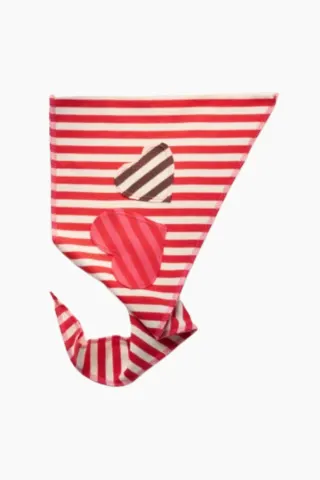 Caro Scarf - Stripe Red/White - Mads Nørgaard — produktfoto