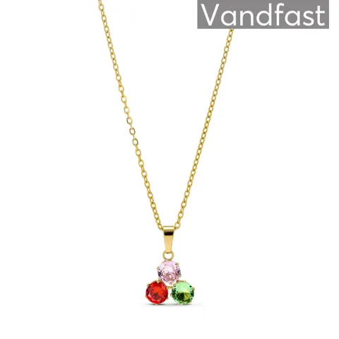 ANNEBRAUNER Third Time Multicolor Halskæde 18K Guldbelagt — produktfoto