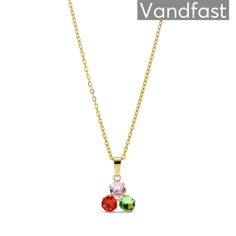 ANNEBRAUNER Third Time Multicolor Halskæde 18K Guldbelagt — produktfoto