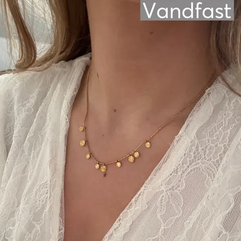 ANNEBRAUNER Sun Pendant Halskæde 18K Guldbelagt — produktfoto