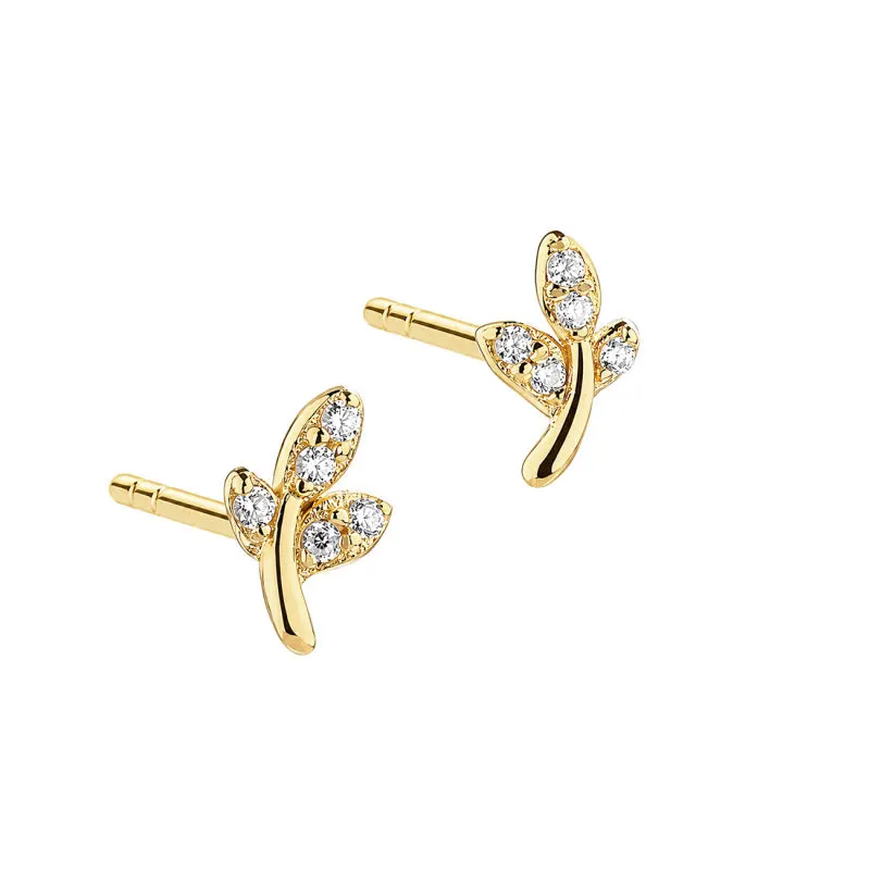 LEAFY EARSTUD | GOLDEN — produktfoto