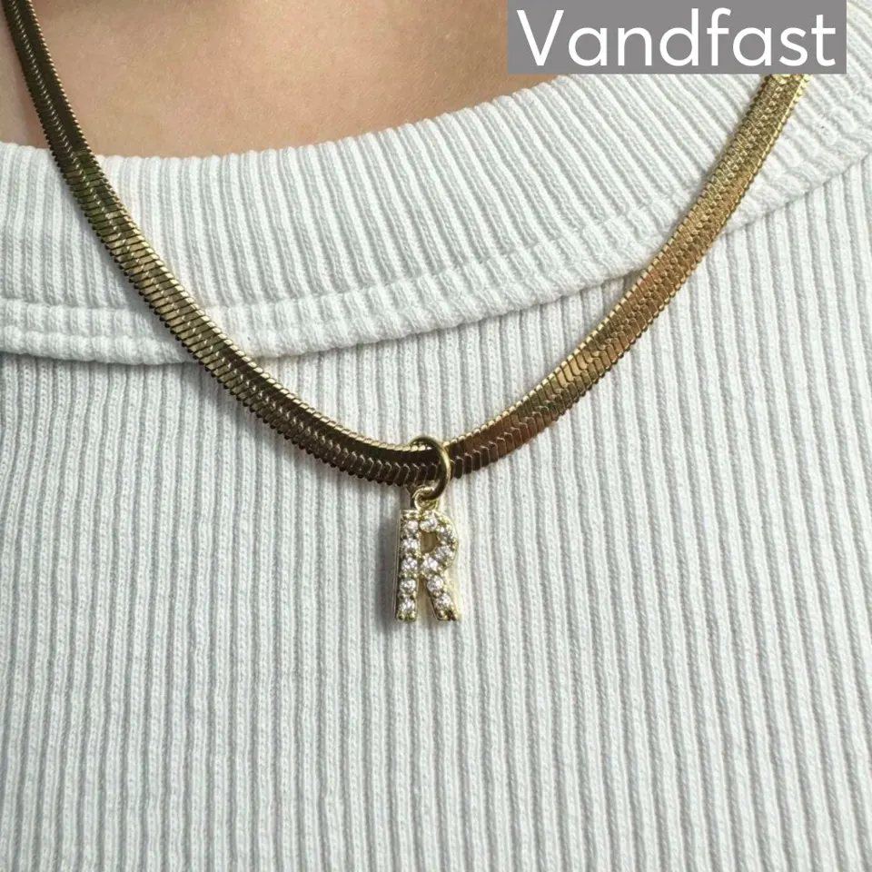 ANNEBRAUNER Snake Letter Halskæde 18K Guldbelagt - A — produktfoto