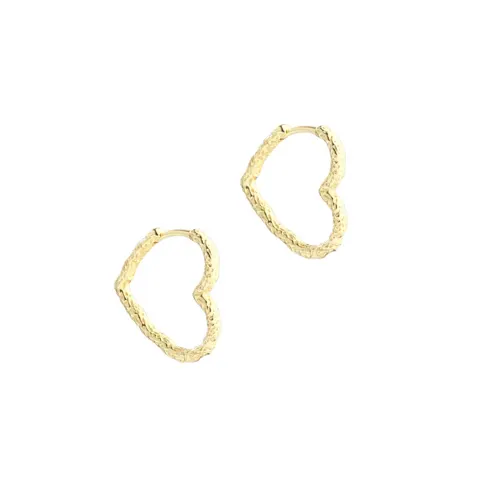 LOVE ME HEART HOOP BIG | GOLDEN — produktfoto