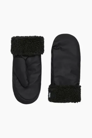 Puffer Fleece Mittens W2T3 - Black - Rains — produktfoto