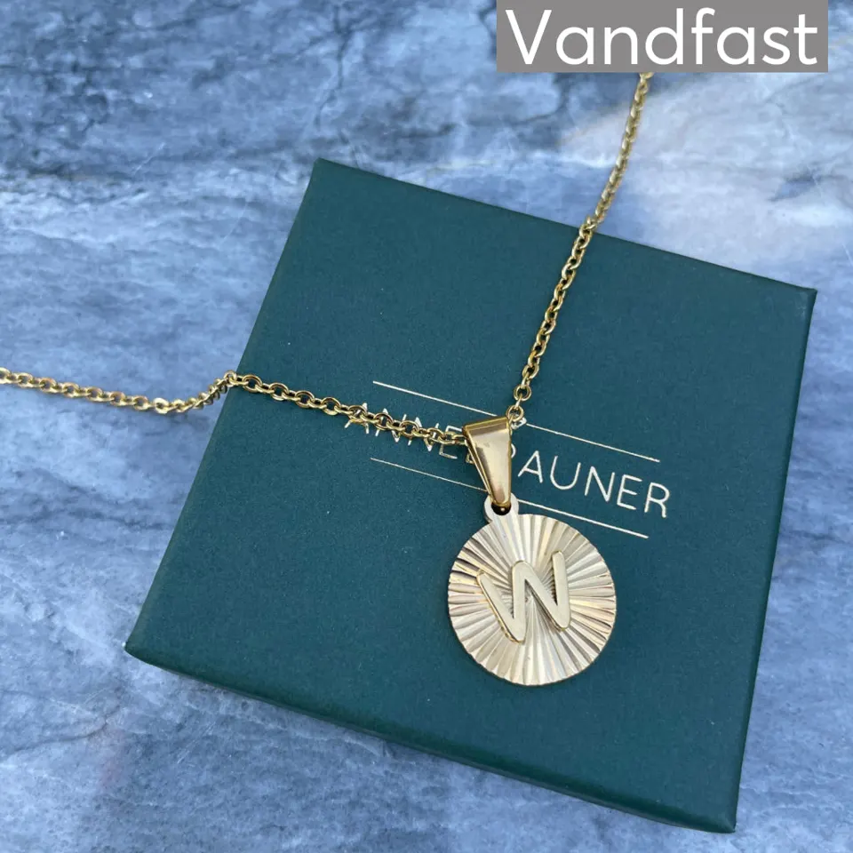 ANNEBRAUNER Sun Burst Letter Halskæde 18K Guldbelagt - A — produktfoto