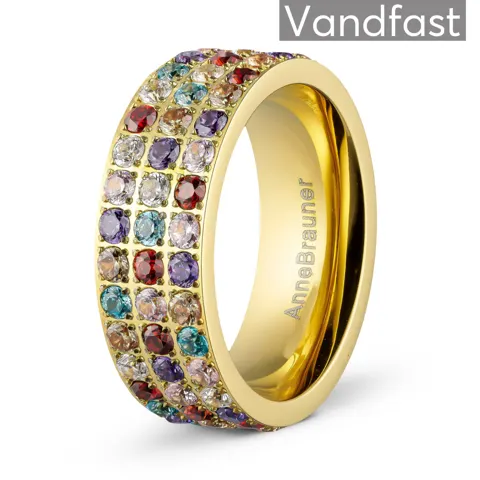 ANNEBRAUNER Alliance Multicolor Mix Ring 18K Guldbelagt — produktfoto