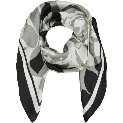Marta du Chateau dame tørklæde MdcJuline FA-Scarf - Black/Grey31324-2 — produktfoto