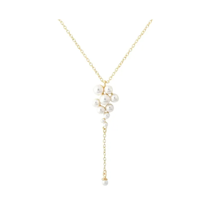 LUNA CLUSTER NECKLACE | GOLDEN — produktfoto