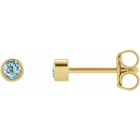 Petit Bezel 14kt lyseblå topas — produktfoto
