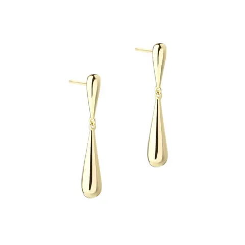 SHINY DROP EARSTUD | GOLDEN — produktfoto