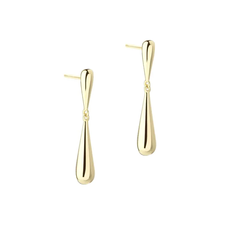 SHINY DROP EARSTUD | GOLDEN — produktfoto