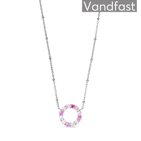 ANNEBRAUNER Big Pink/Rose Circle Halskæde — produktfoto