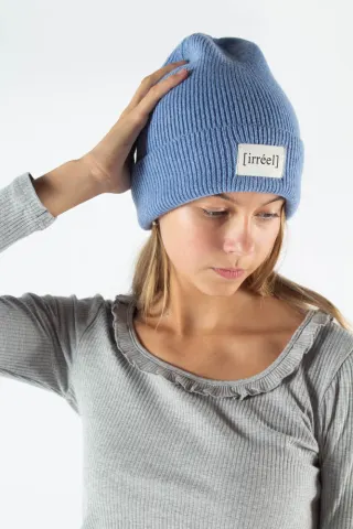 Akeelah wool Beanie - Blue - irréel — produktfoto