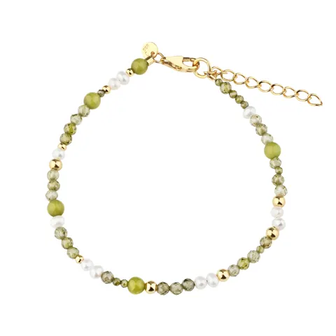 AYA OLIVE BRACELET | GOLDEN — produktfoto