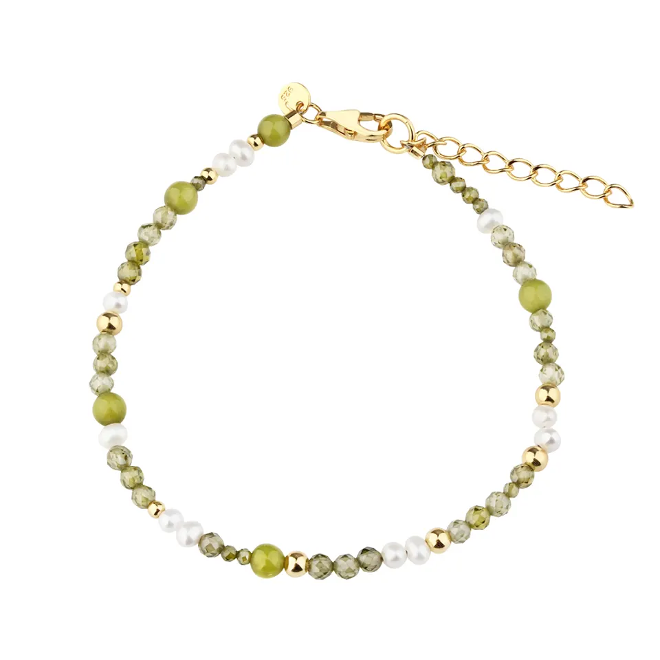 AYA OLIVE BRACELET | GOLDEN — produktfoto