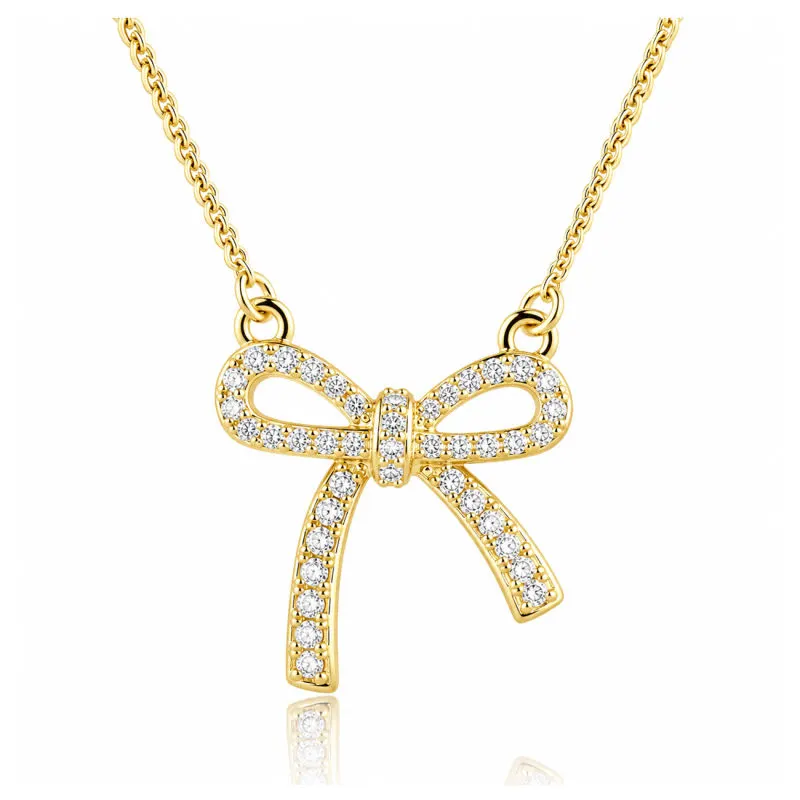 *ELEGANT BOW NECKLACE | GOLDEN — produktfoto