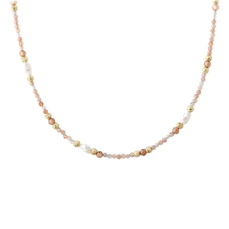 SUNELLA SIMPLE NECKLACE | GOLDEN — produktfoto