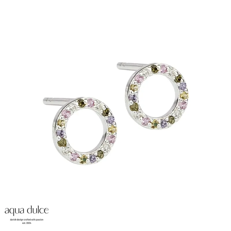 *PASTEL CIRCLE EARSTUD | SILVER — produktfoto