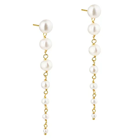 GHITA LONG EARRING | GOLDEN — produktfoto