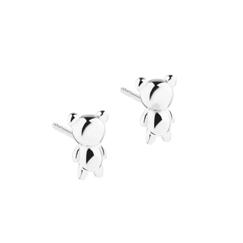 TINY TEDDY EARSTUD | SILVER — produktfoto
