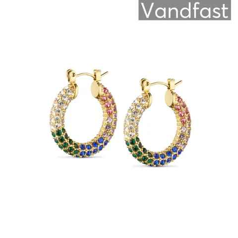 ANNEBRAUNER Big Sparkling Party Multicolor Øreringe 18K Guldbelagt — produktfoto